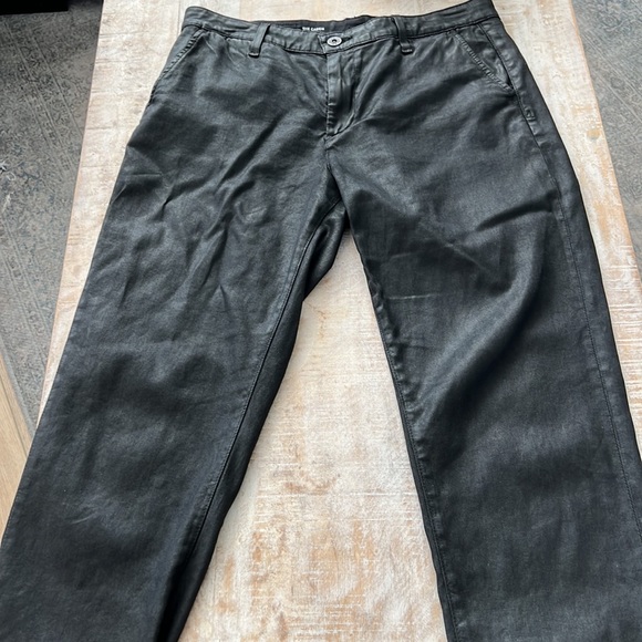 AG Jeans Caden Tailored Trouser Leatherette Jean {Ltt Lt Super Black} 29